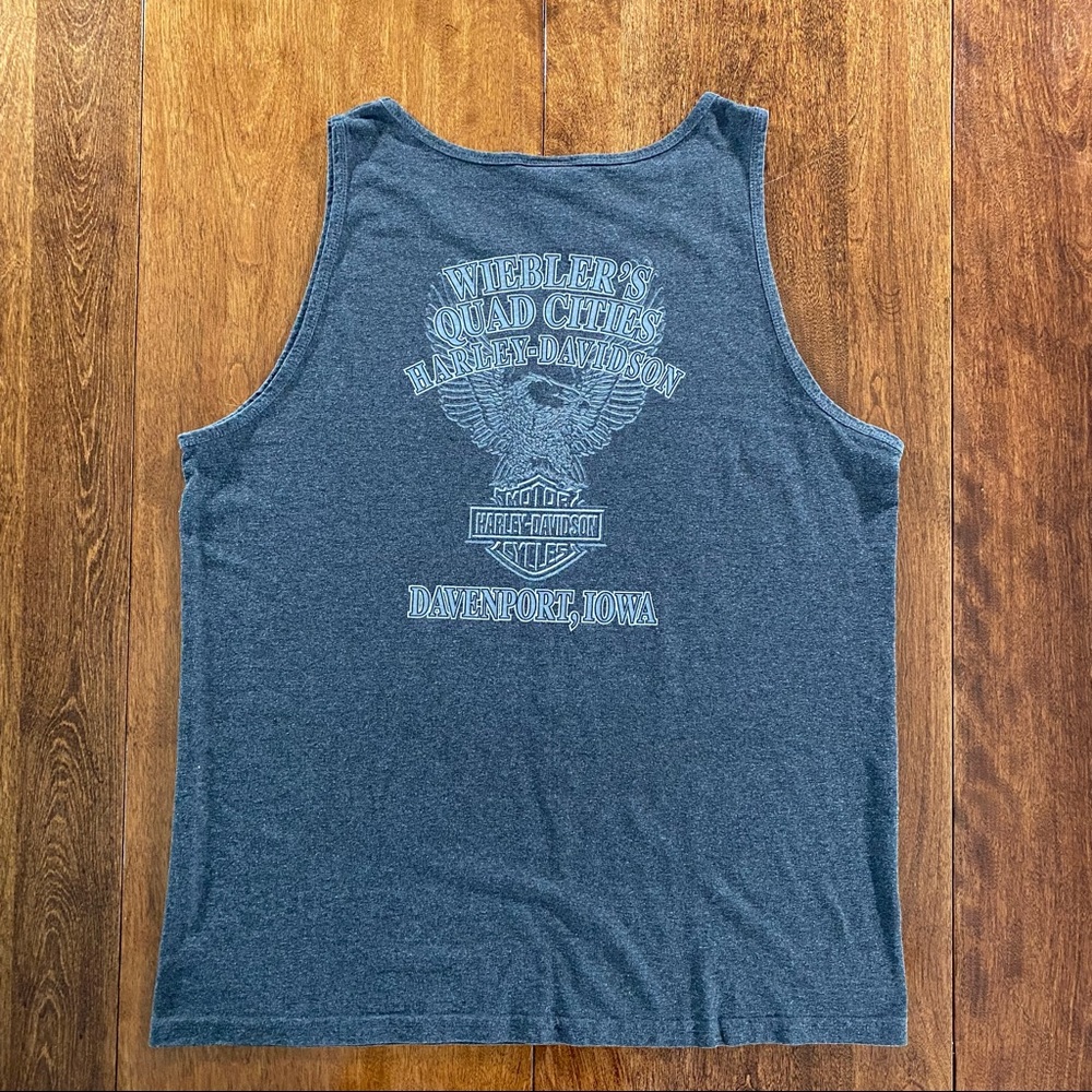Harley Davidson Tank Top gray Large Wieblers Iowa
